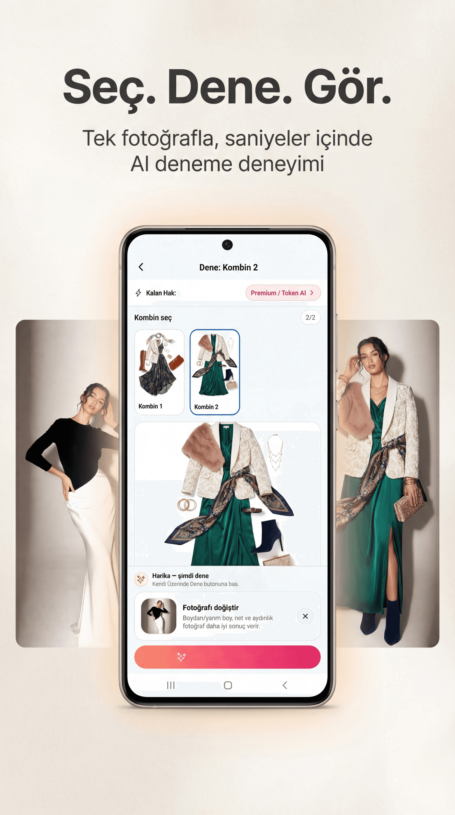 Kombinim AI deneme ekranı